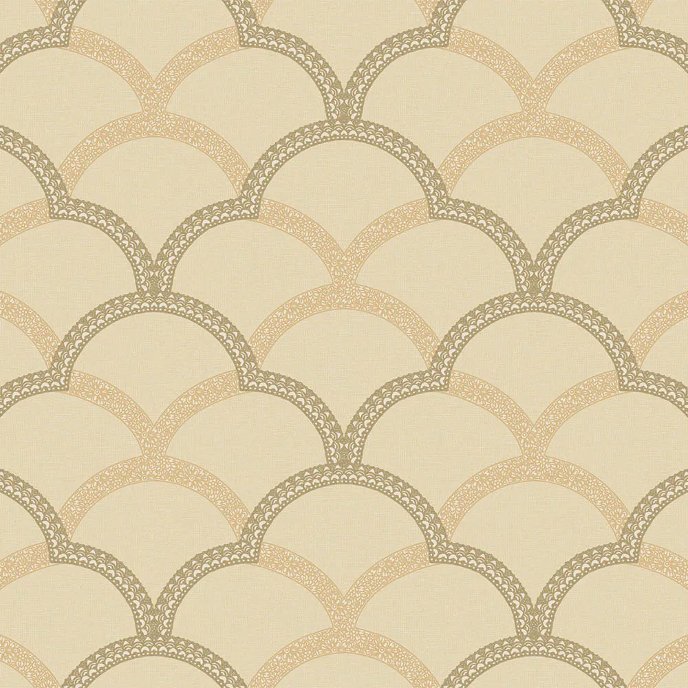 Cream Embossed Wallpaper – 3D Lace (7811-2)
